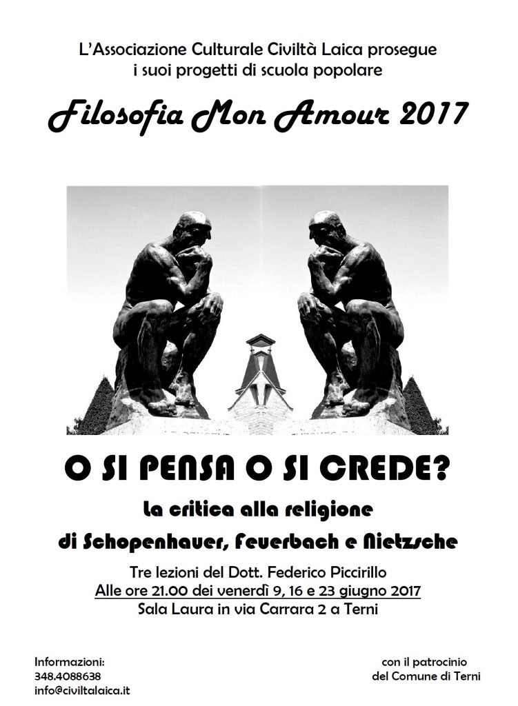 FILOSOFIA MON AMOUR 2017: O SI PENSA O SI CREDE?